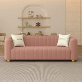 Trueliving Luxurious Dark Four Seater Sofa Velvet Finish 76.2D x 177.8W x 76.2H Centimeters